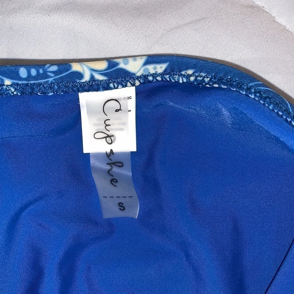 Cupshe Bikini Blue/White Size 10 Roxy mini Dress Tie Dye Medium